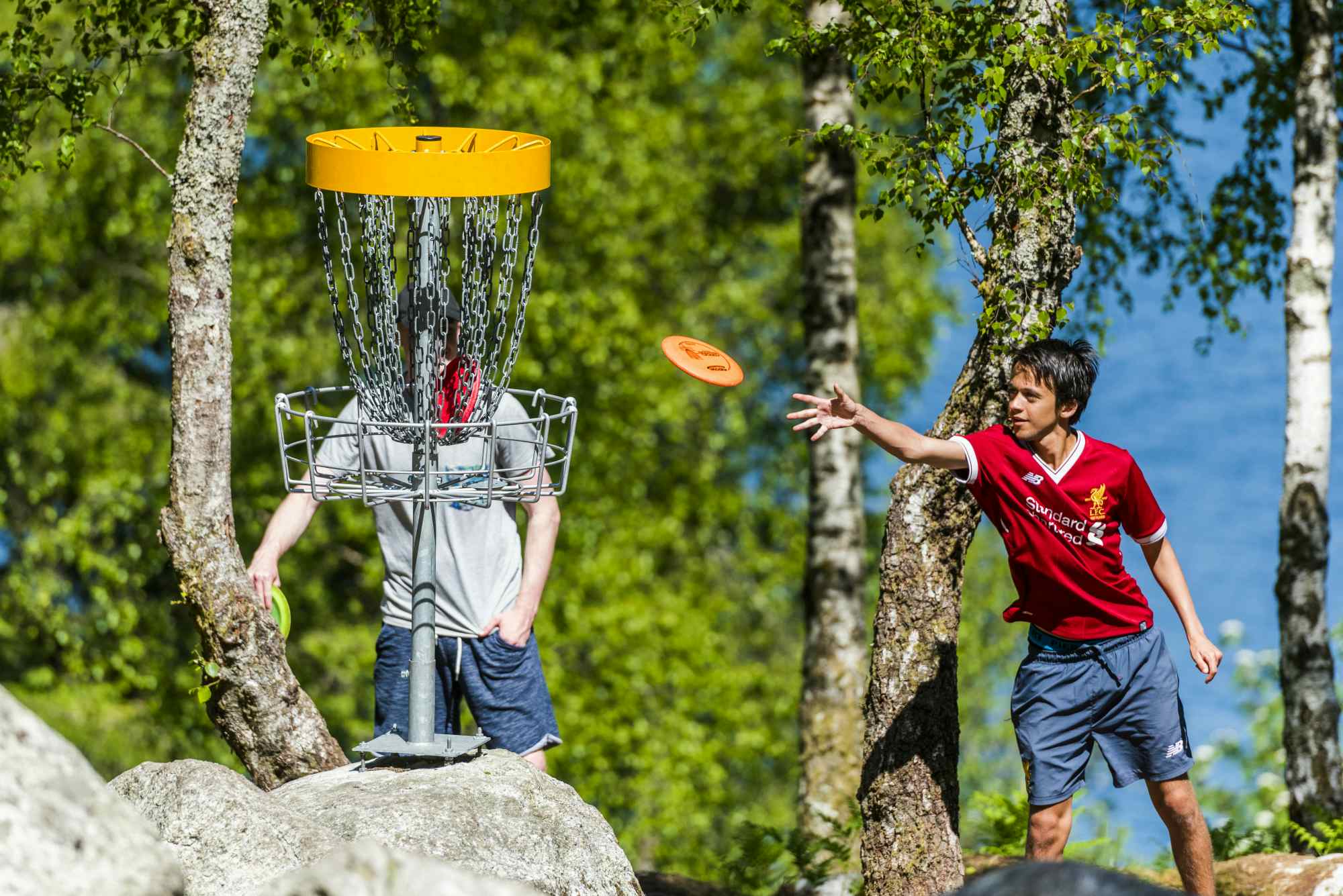 Frisbee golf på Jørpelandsholmen