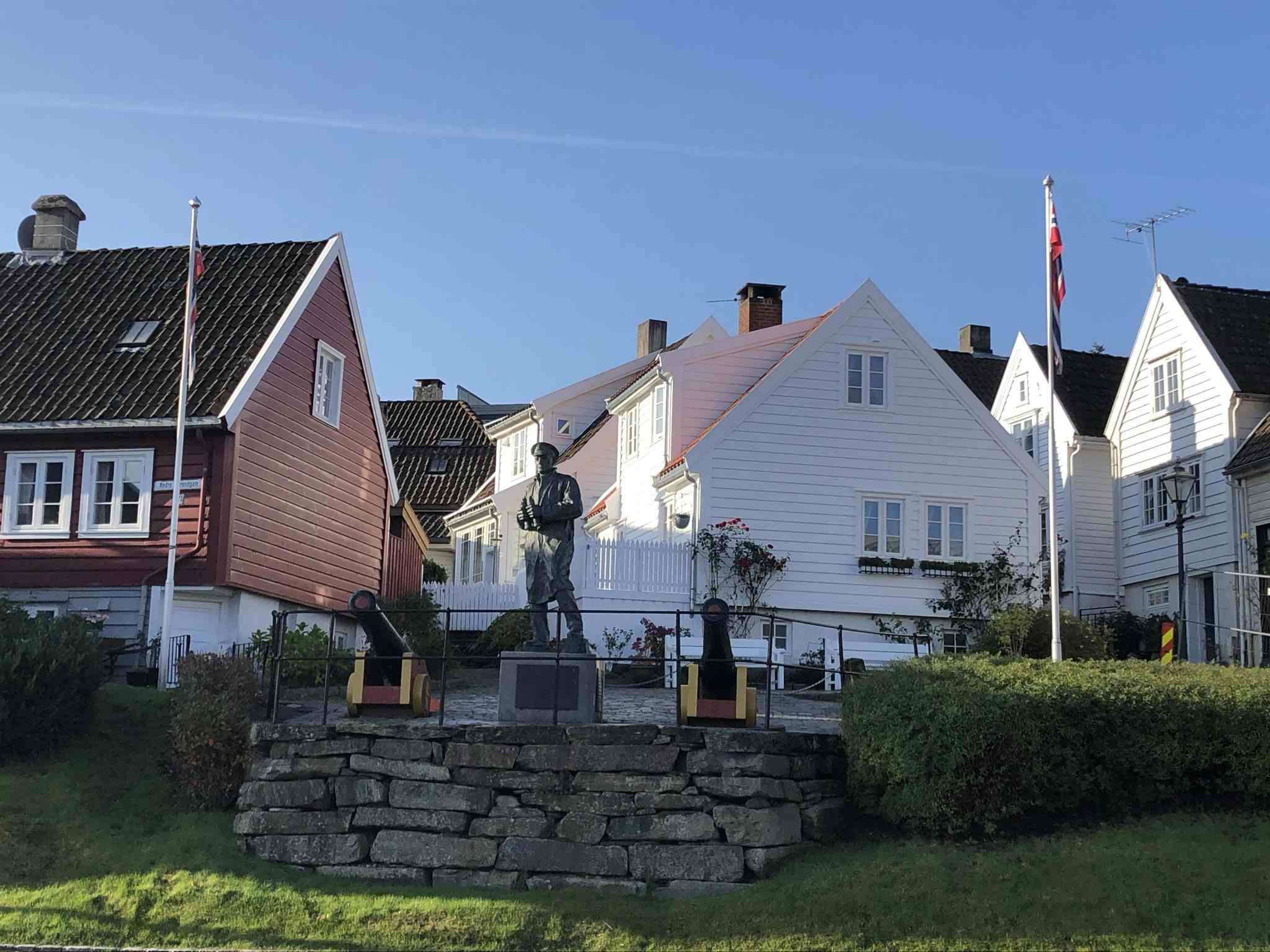 Øvre Strandgate i Gamle Stavanger pyntet til jul