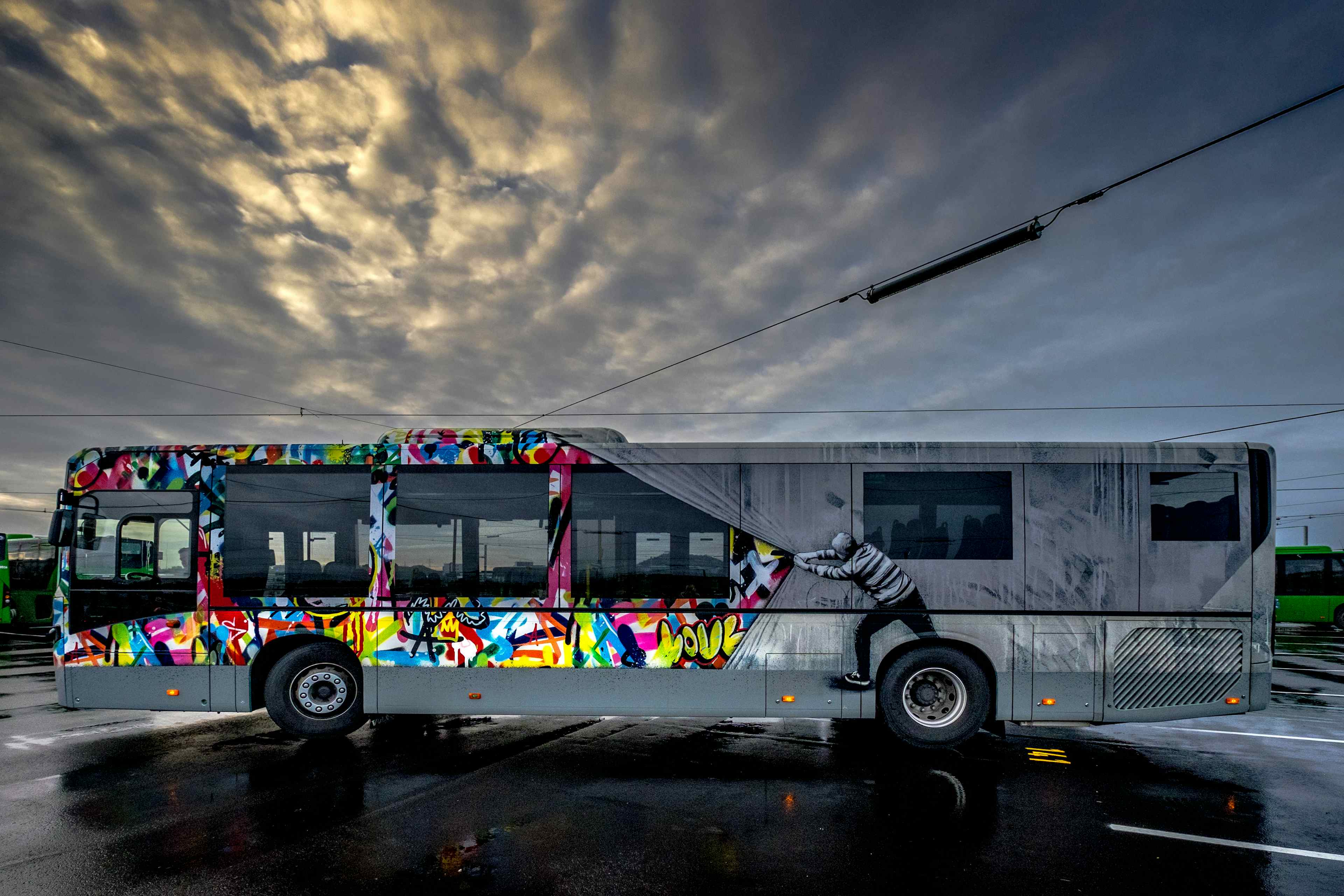Street art-buss