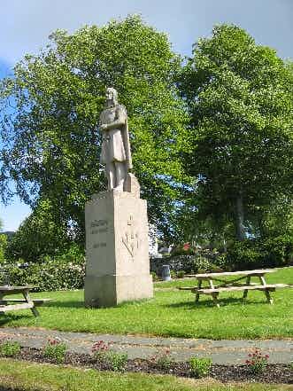 Statue av Håkon den gode.