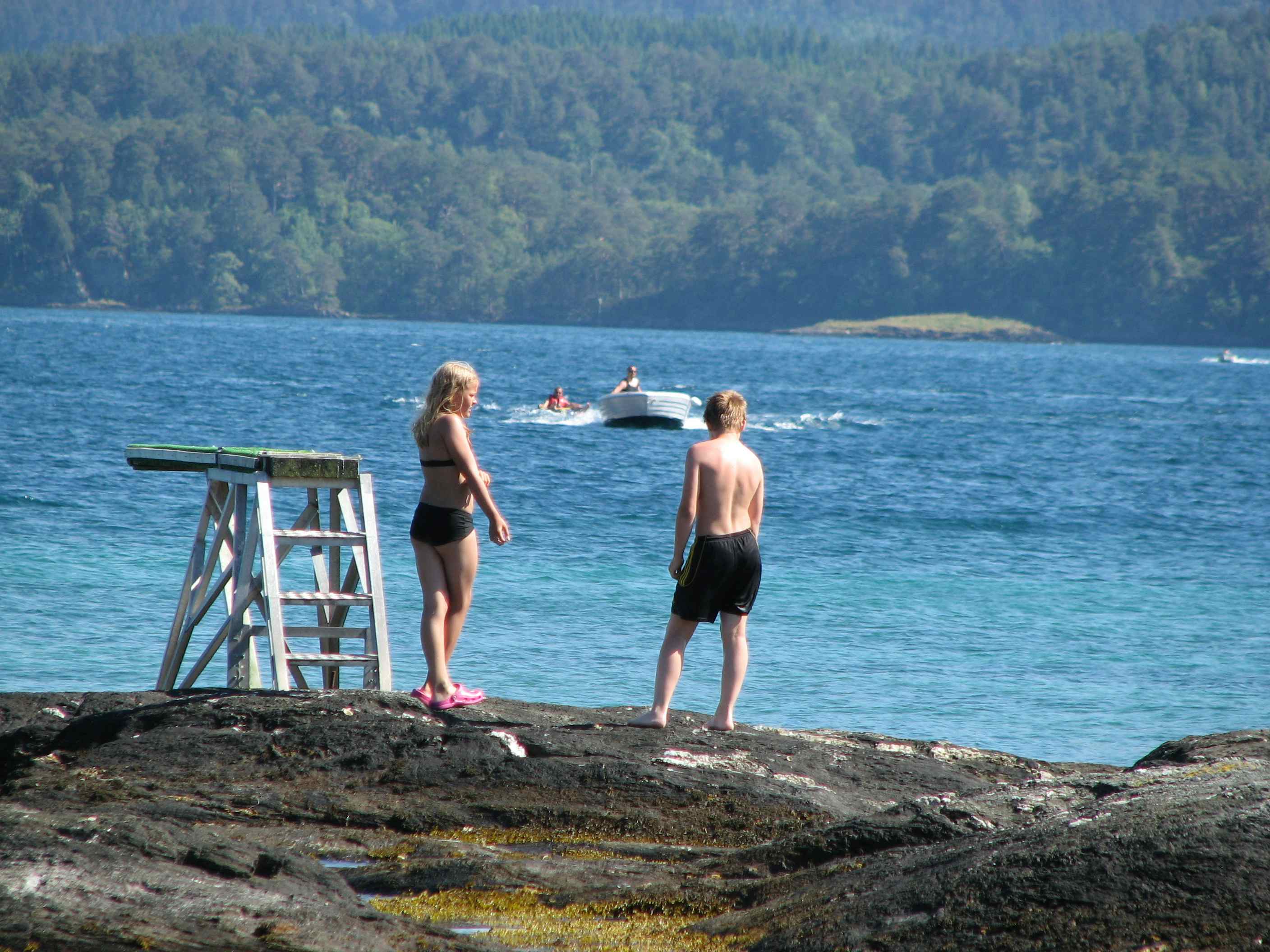 Bading på Fluøya